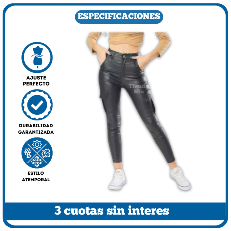 Pantalón Engomado de Tiro Alto