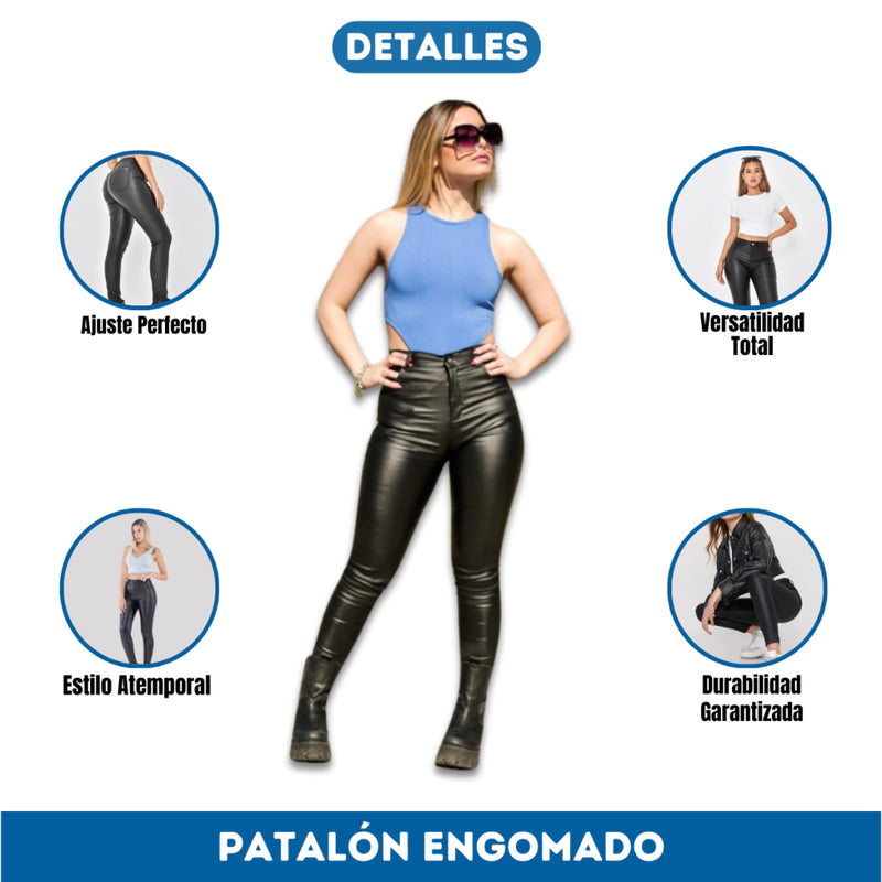 Pantalón Engomado de Tiro Alto