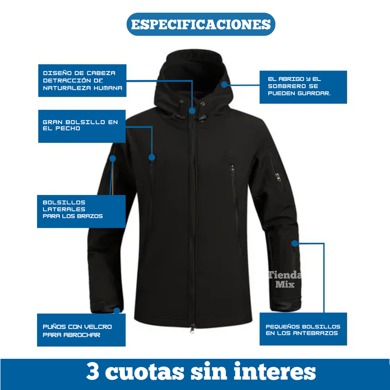 Chamarra Táctica Militar Impermeable