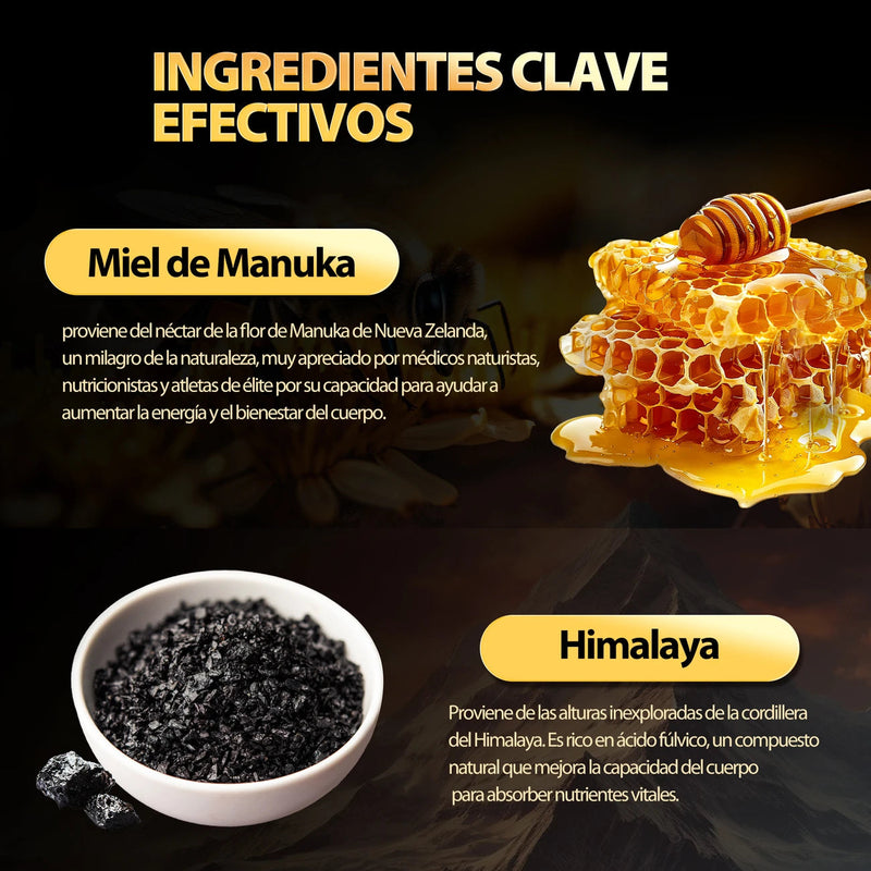 Gomas Shilajit™ 160g - Energía, Vitalidad, Claridad mental y Piel Radiante
